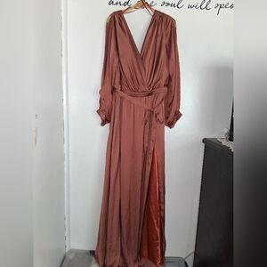 Elegant Bronce Maxi Dress